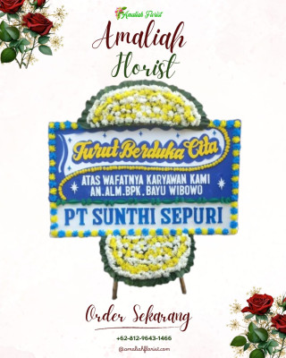 Papan Bunga Duka di Rajabasa Nunyai